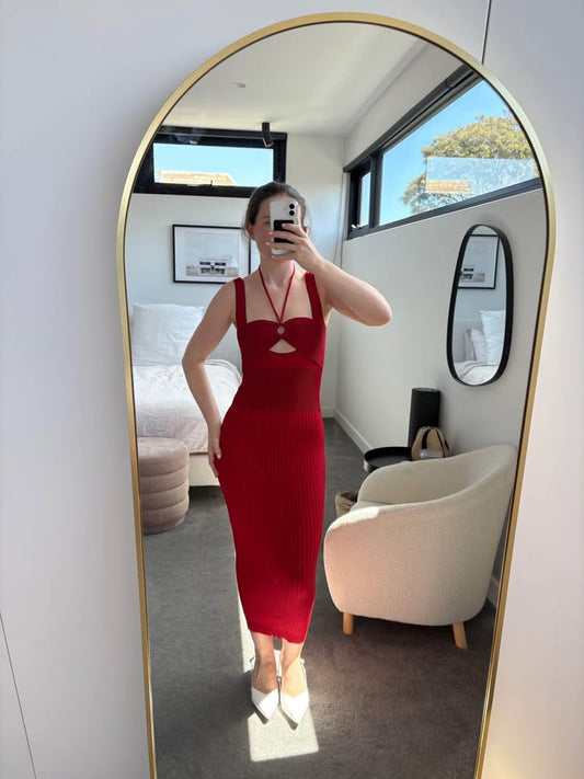 MESHKI Red Dress - size xs