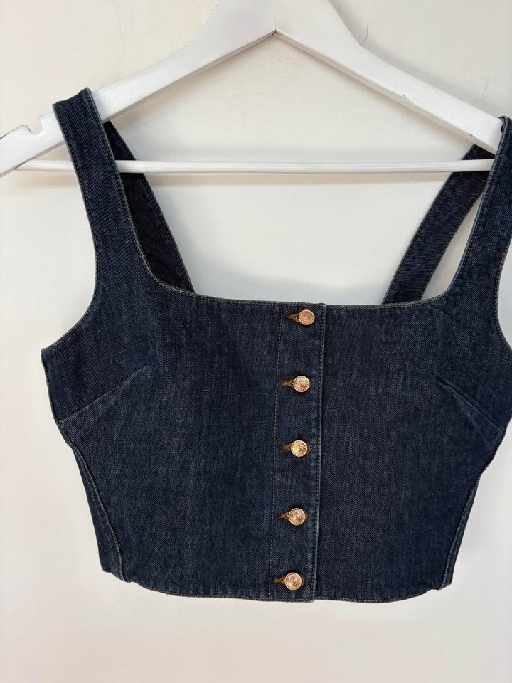 Scanlan Theodore Denim Crop - size 8