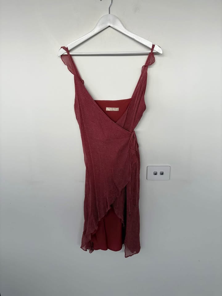 Bec and Bridge Silk Wrap Dress - size 8