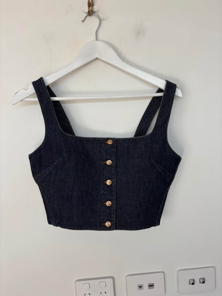 Scanlan Theodore Denim Crop - size 8