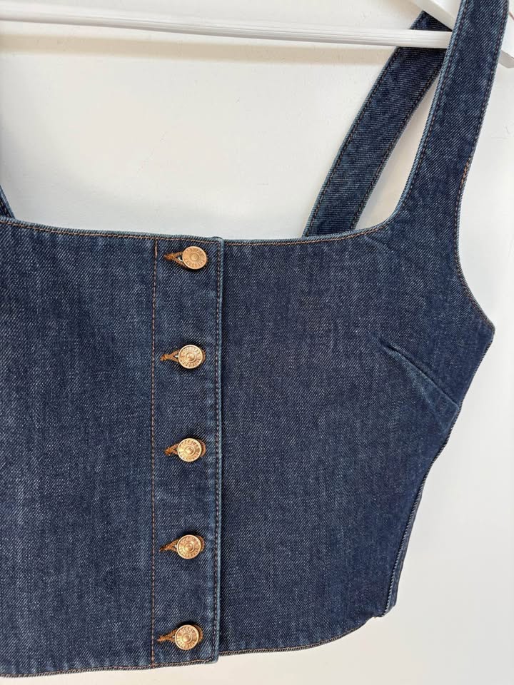 Scanlan Theodore Denim Crop - size 8