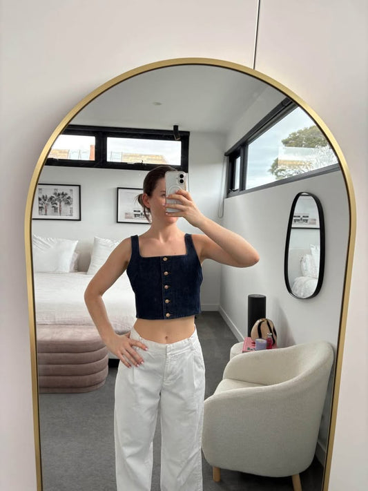 Scanlan Theodore Denim Crop - size 8