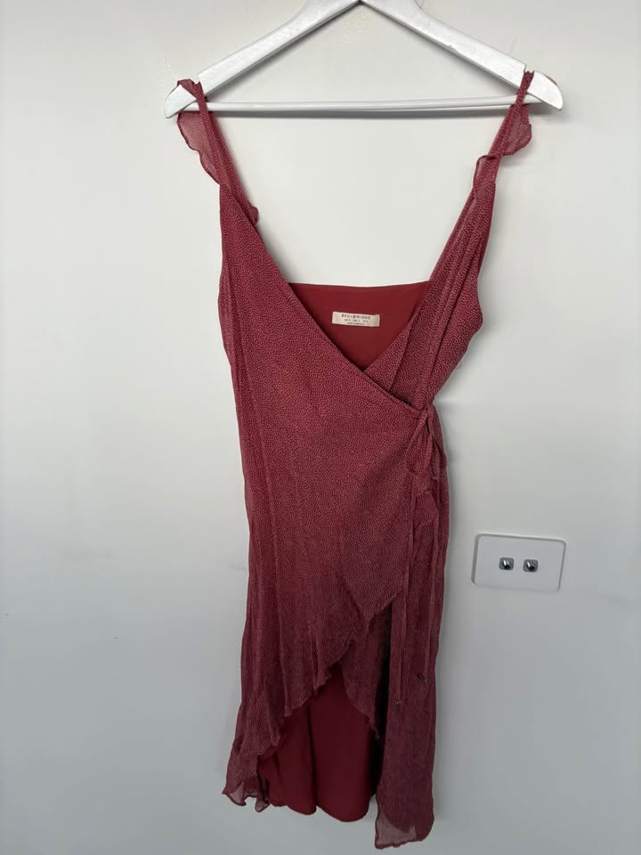 Bec and Bridge Silk Wrap Dress - size 8