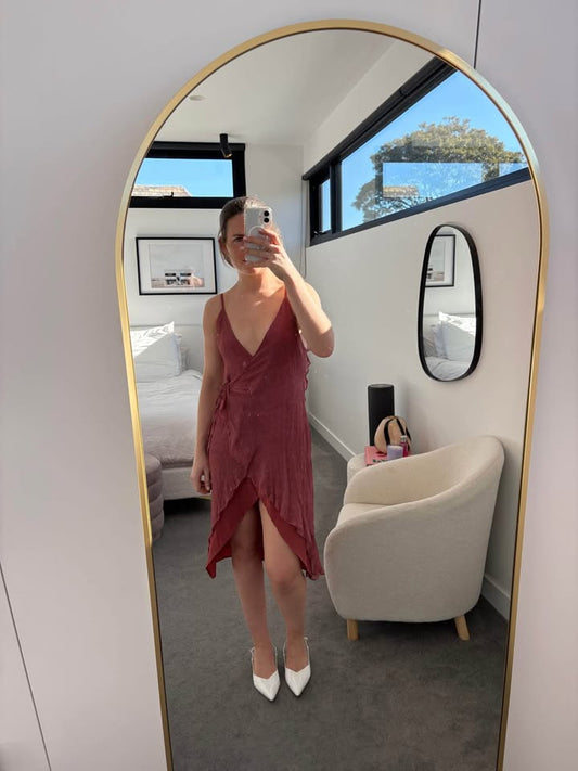 Bec and Bridge Silk Wrap Dress - size 8