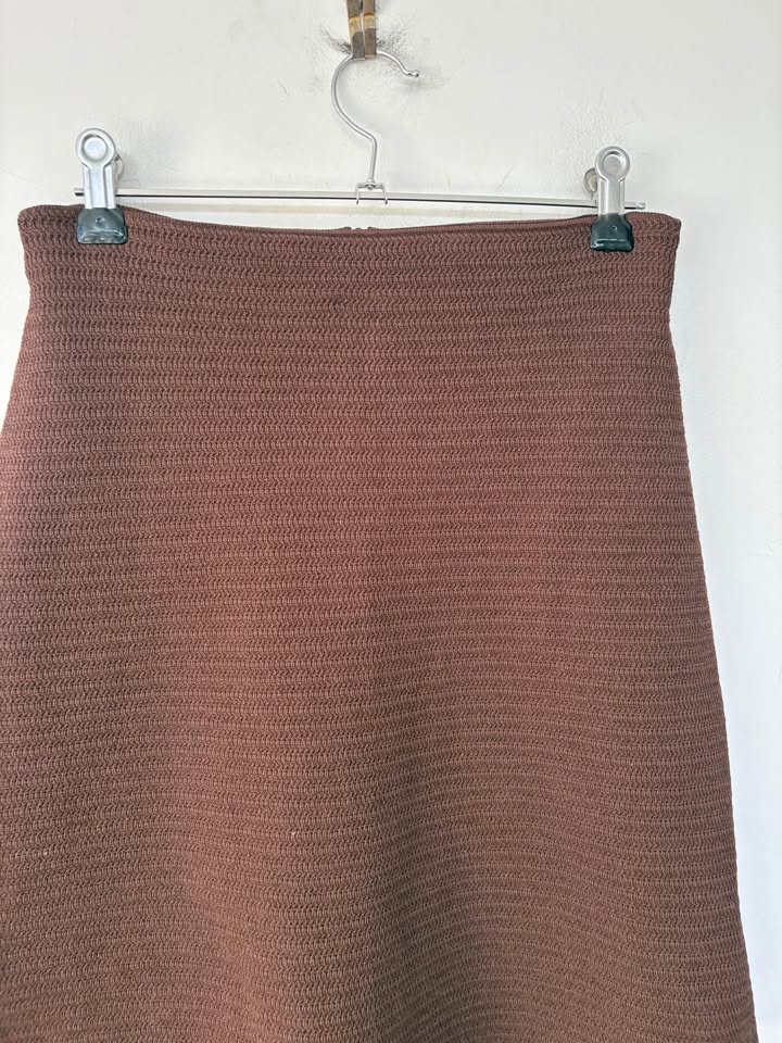 Scanlan Theodore Brown Crepe Skirt - size xs
