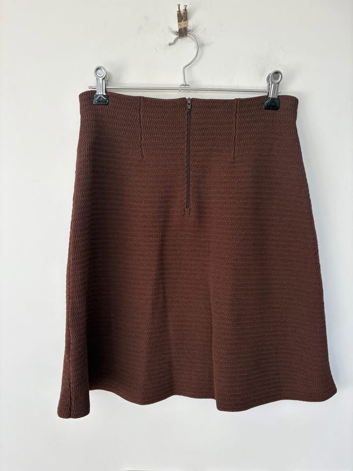 Scanlan Theodore Brown Crepe Skirt - size xs