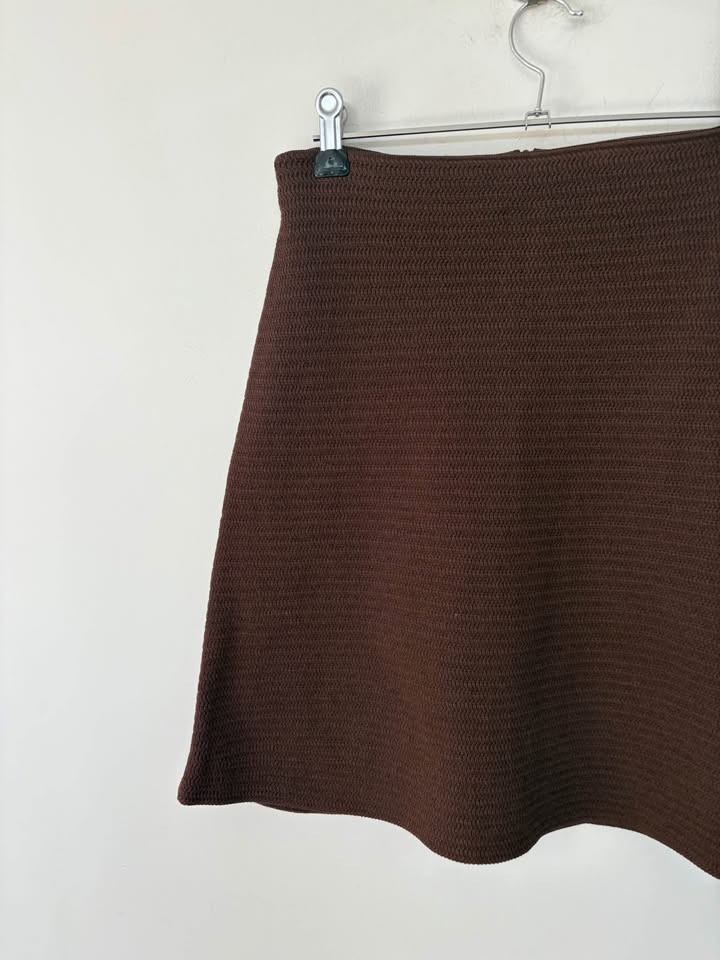 Scanlan Theodore Brown Crepe Skirt - size xs