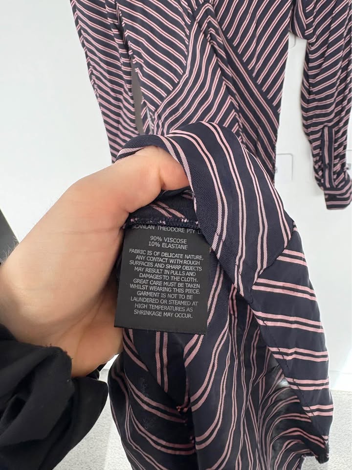 Scanlan Theodore Stripe Dress - size 8