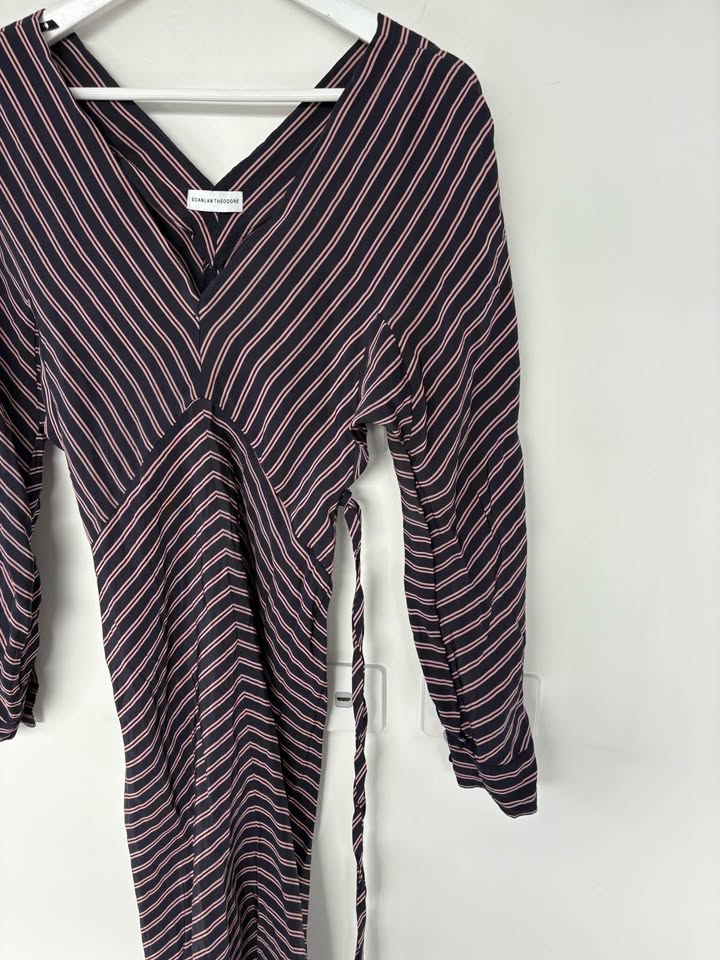 Scanlan Theodore Stripe Dress - size 8