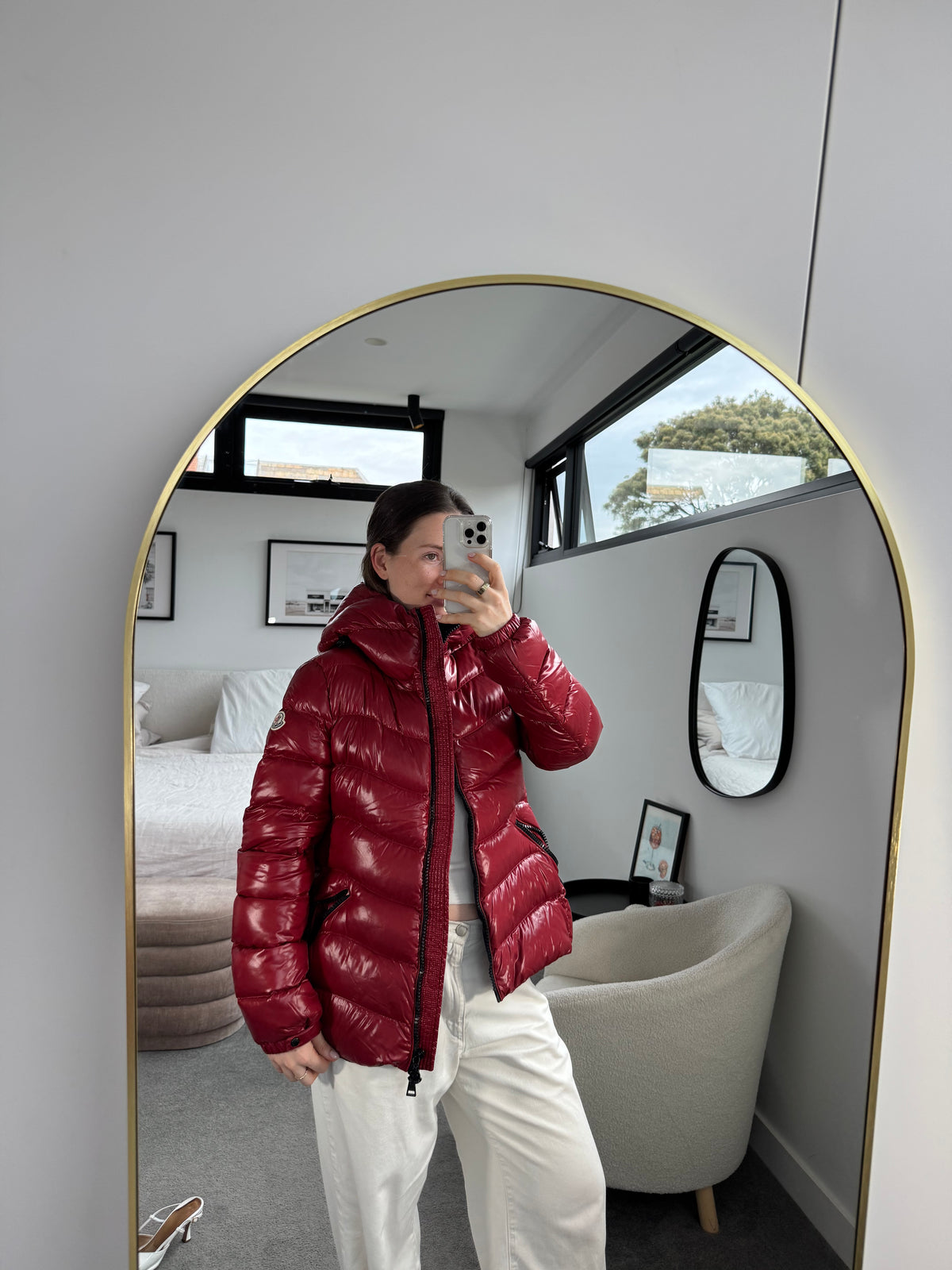 Moncler Red Puffer Jacket - Size TG 5 (14-16)