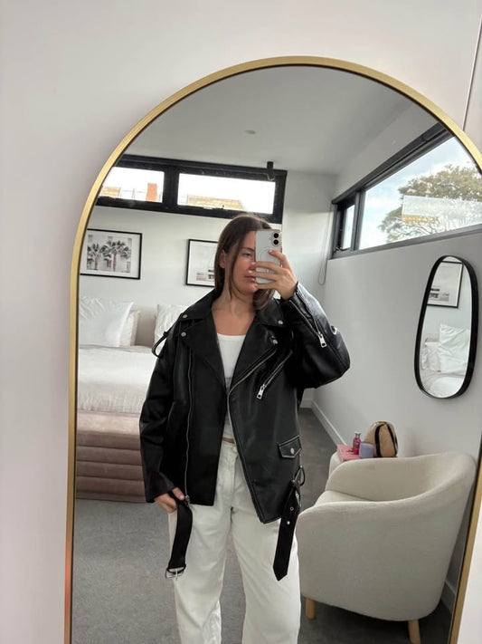 Zara Leather Jacket - Size Medium