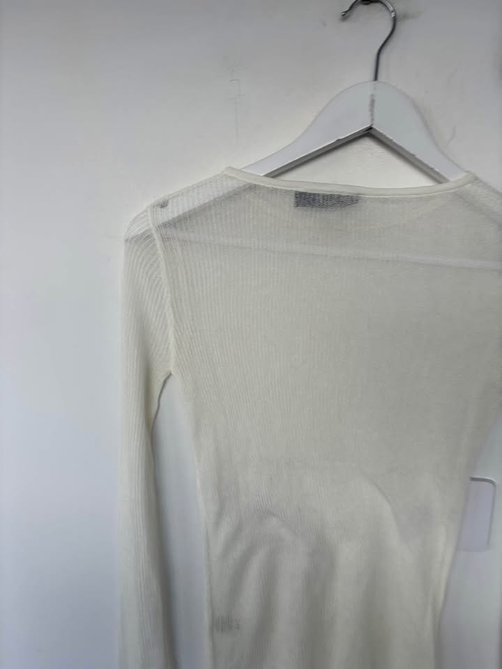 All Things Golden Sheer Knit Top - Size XS