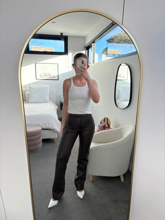 Henne Faux Leather Pants - Size 4