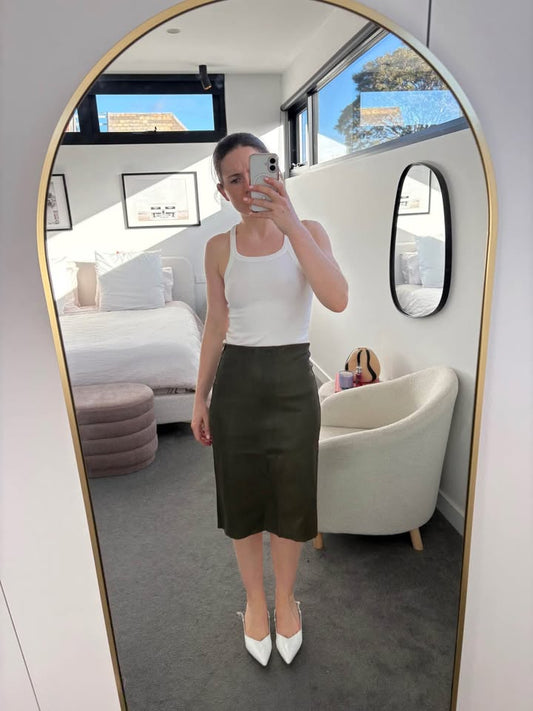 Scanlan Theodore Leather Skirt - Size 12
