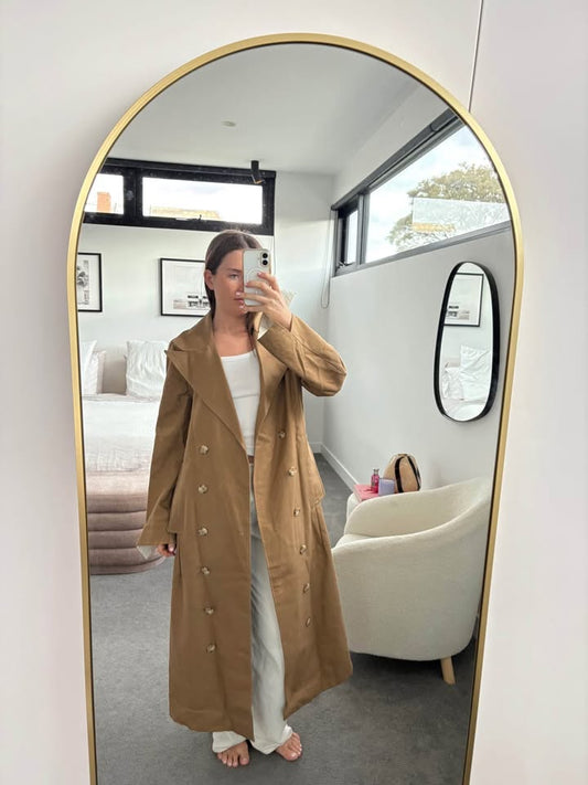 Bassike Trench Coat - Size XS/S