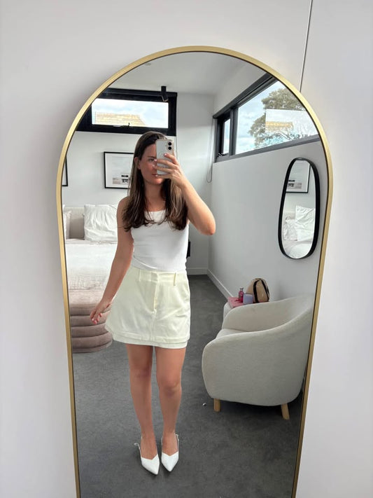 Dissh Cream Skirt - Size 10