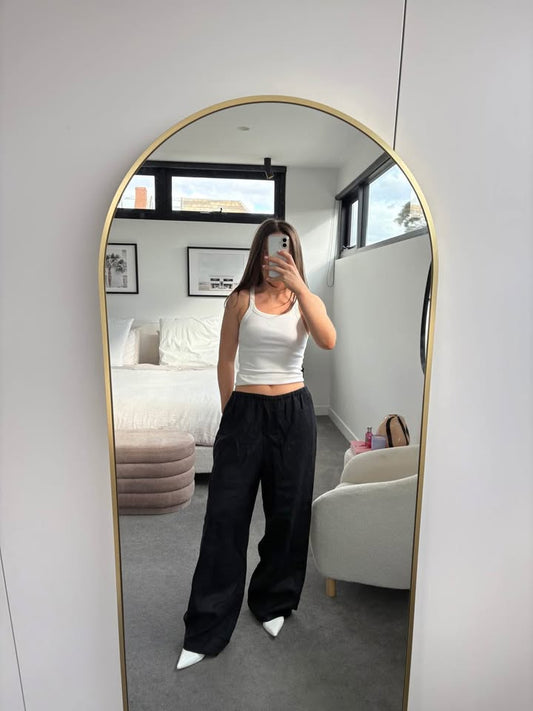 Witchery Black Linen Pants - Size 12