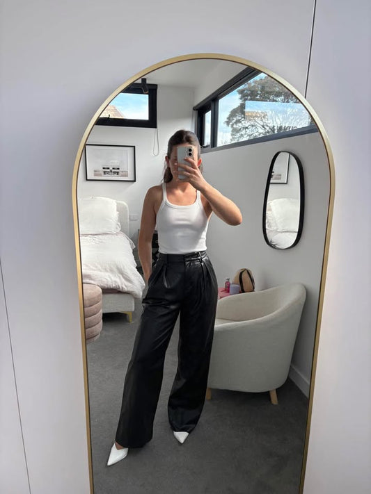 Country Road Faux Leather Pants- Size 6