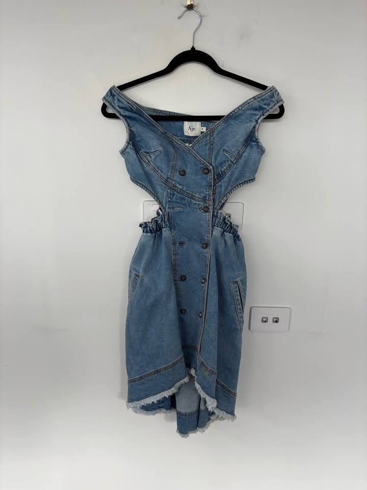 Aje Denim Mini Dress - size 8