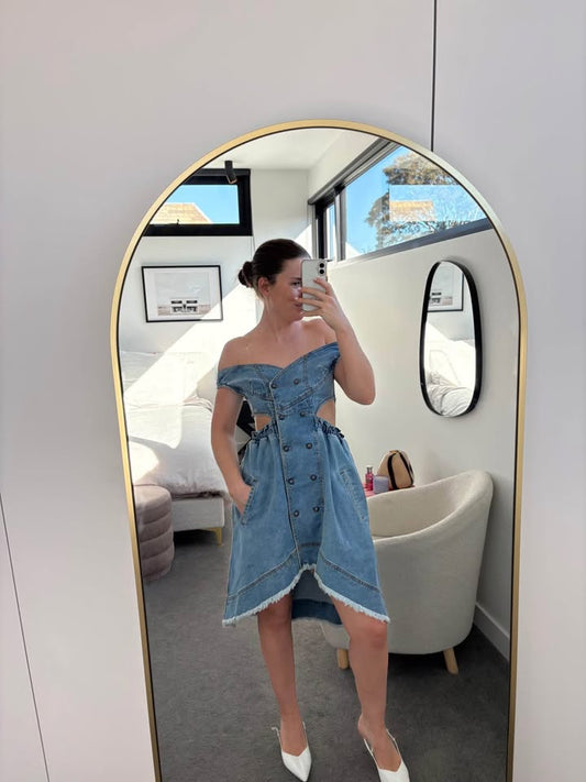 Aje Denim Mini Dress - size 8