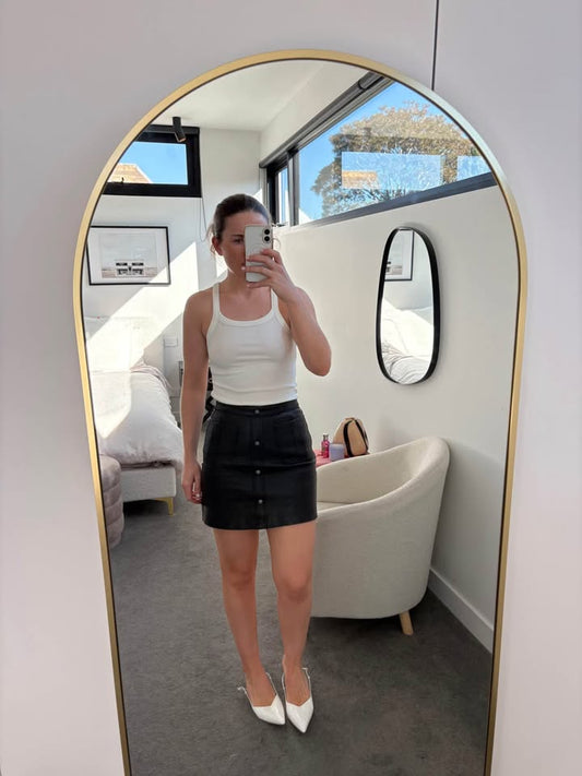 Aje Leather Skirt - size 8