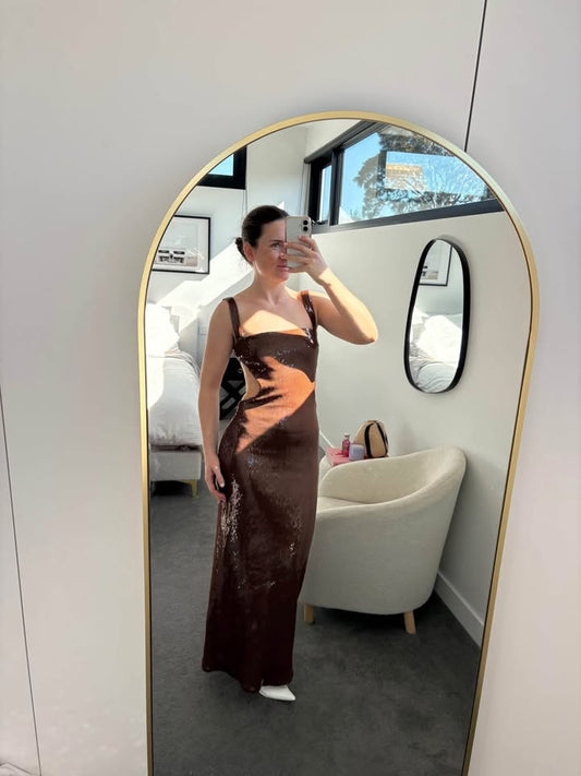 MESHKI Sequin Maxi Dress - size small