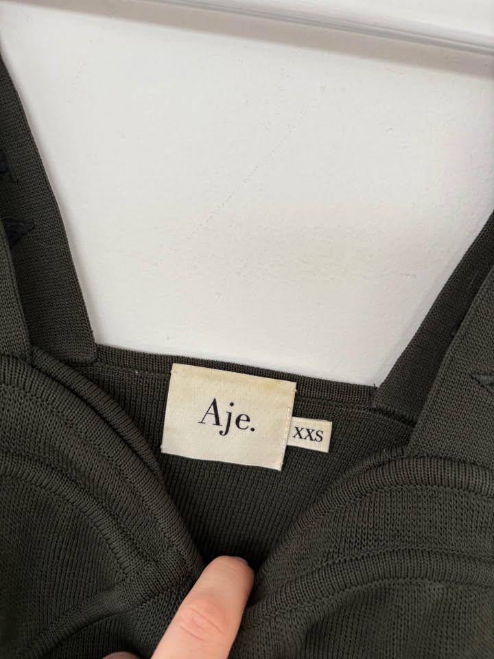 Aje Crepe Knit Top - Size XXS