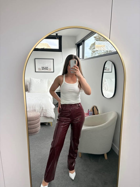 Mossman Faux Leather Pants - Size 6
