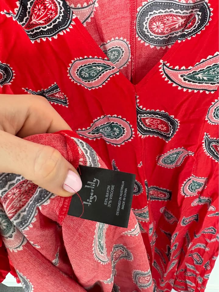 Tigerlily Jumpsuit with scrunchy - Size 8