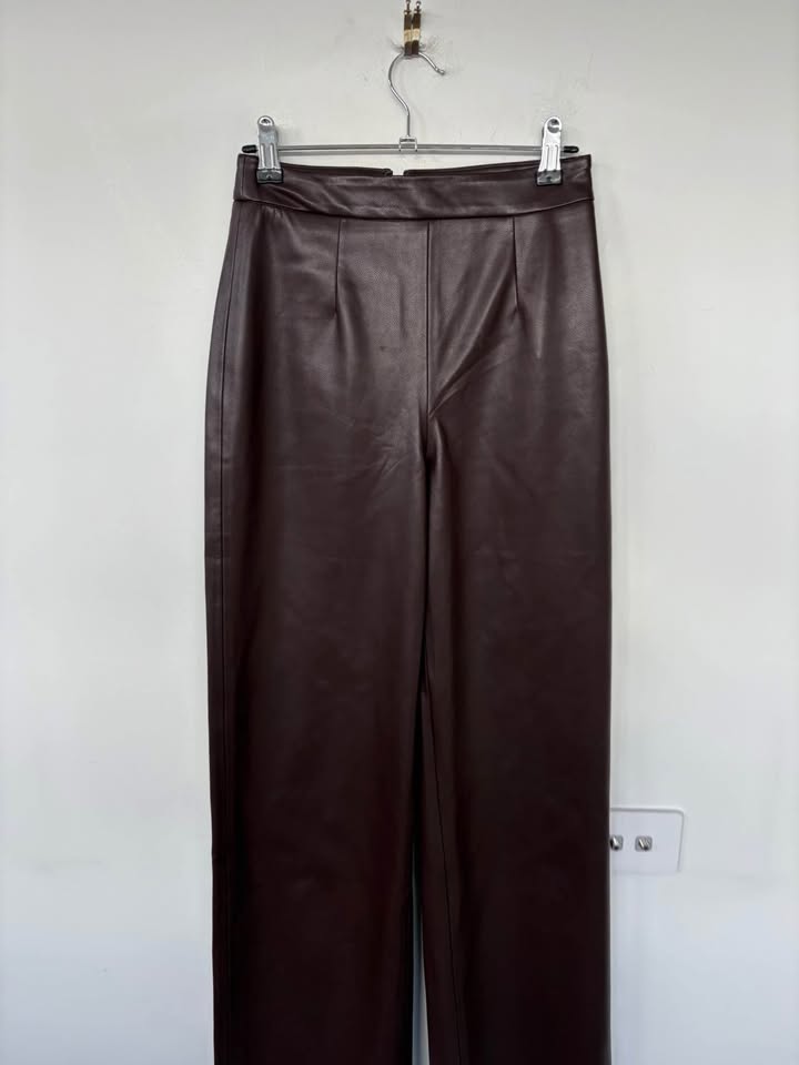 Kookai Faux Leather Pants - Size 6