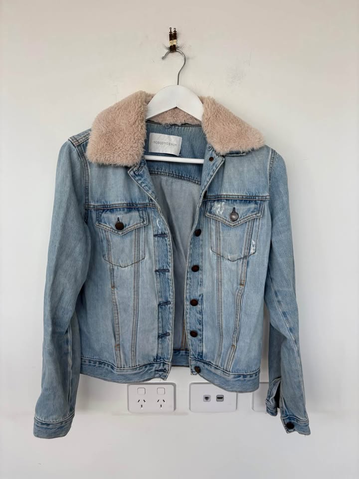 Nobody Denim Jacket with detachable collar - Size Small