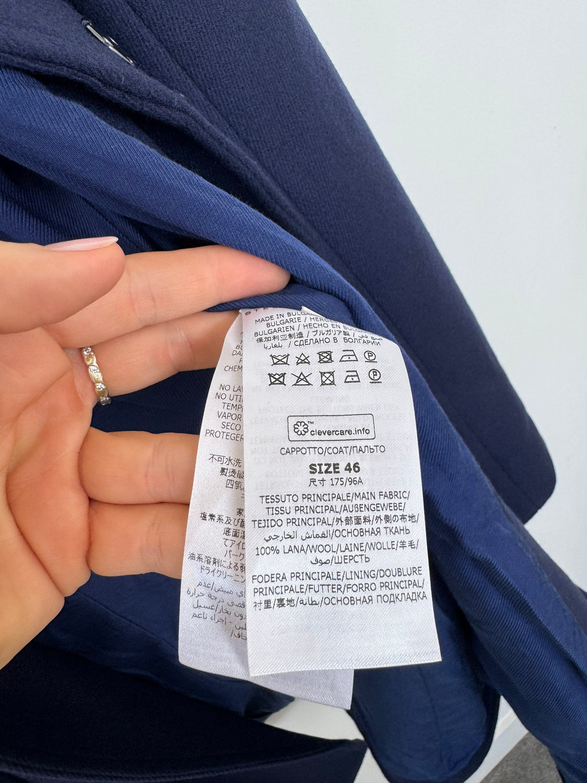 Stella McCartney Navy Coat - Size 46 (14-16)