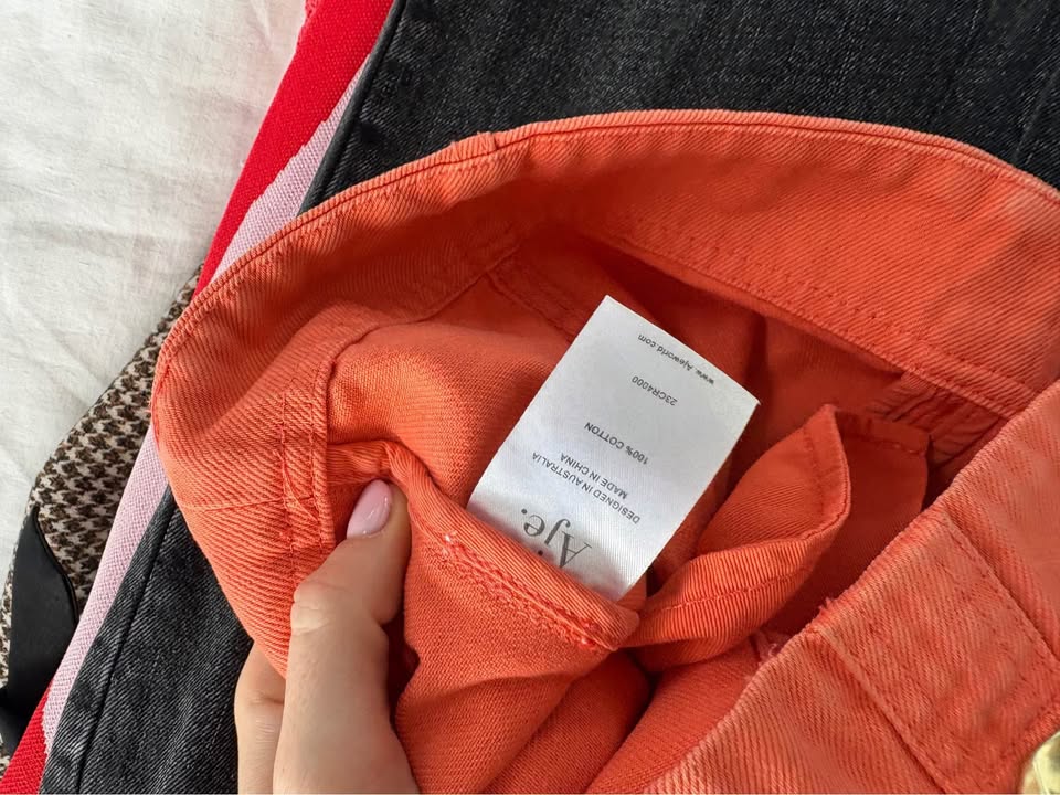 Aje Orange Denim Skirt - Size 4