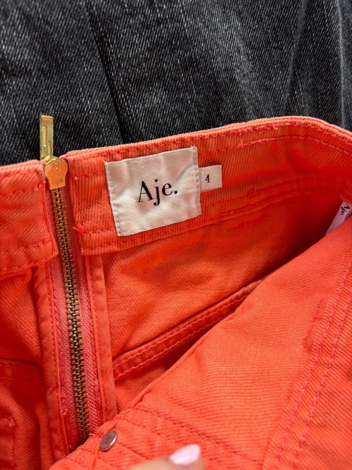Aje Orange Denim Skirt - Size 4