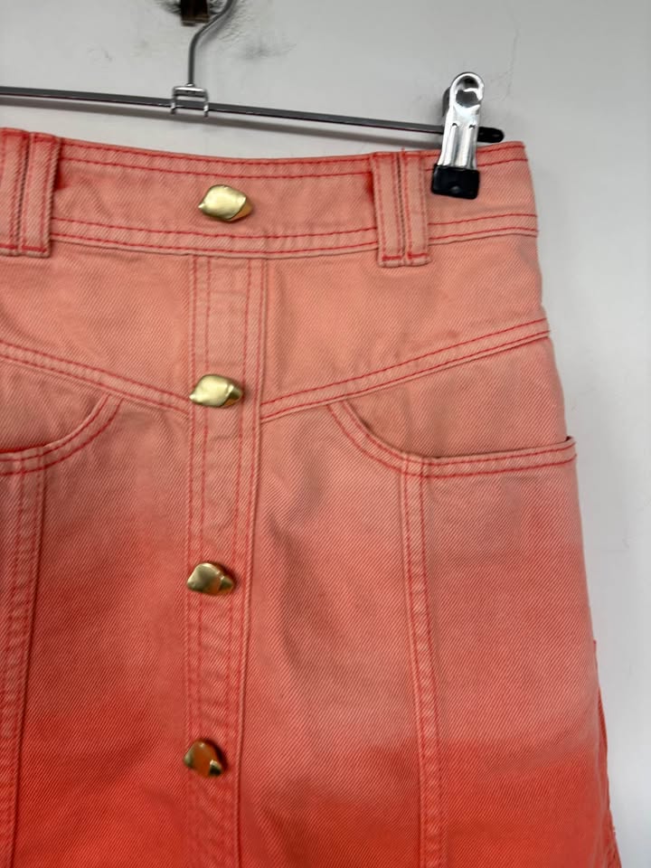 Aje Orange Denim Skirt - Size 4