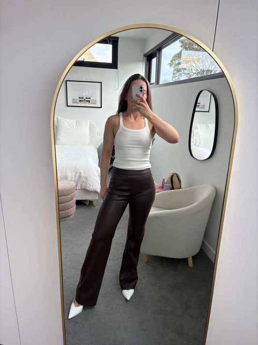 Kookai Faux Leather Pants - Size 6