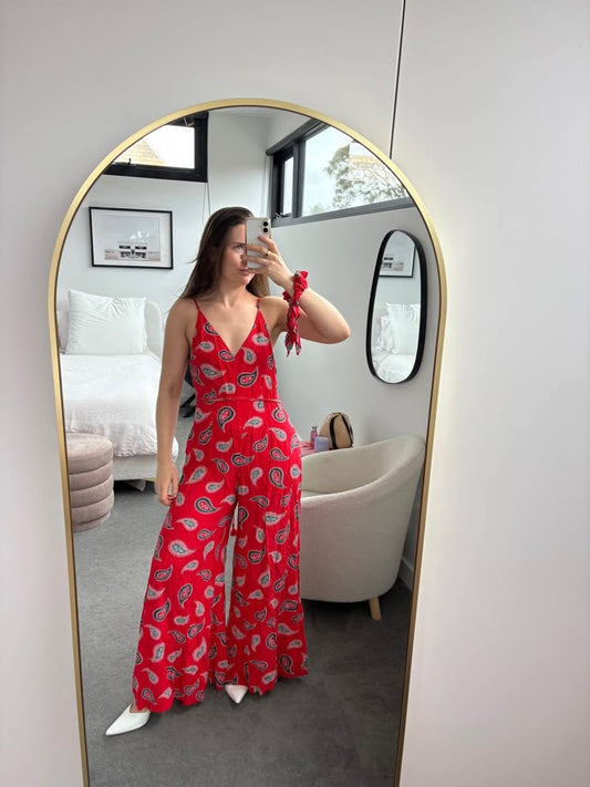 Tigerlily Jumpsuit with scrunchy - Size 8