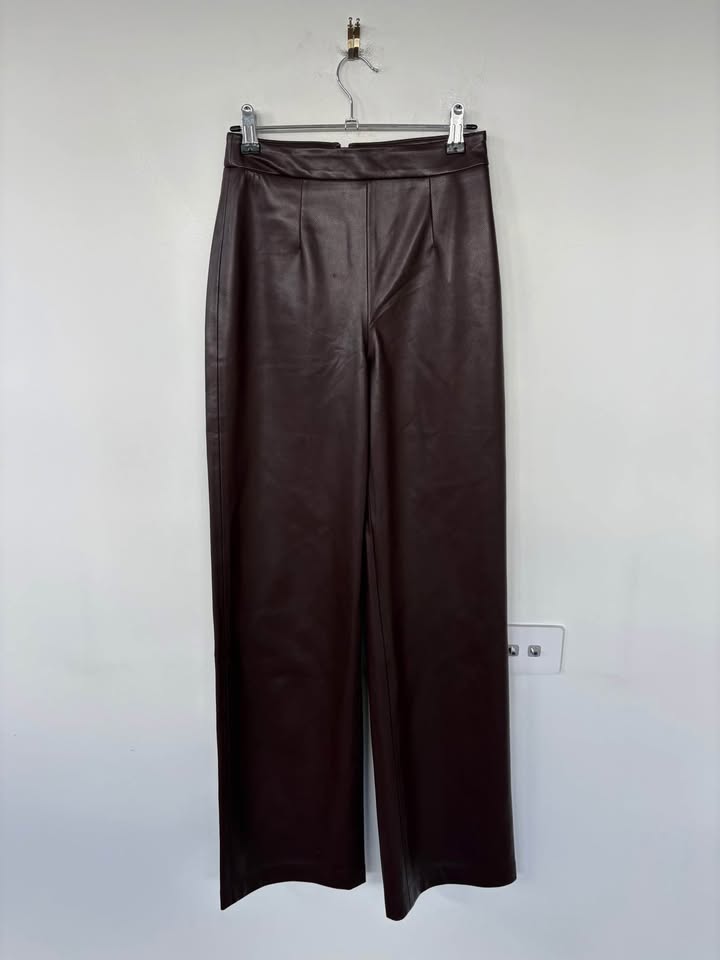 Kookai Faux Leather Pants - Size 6