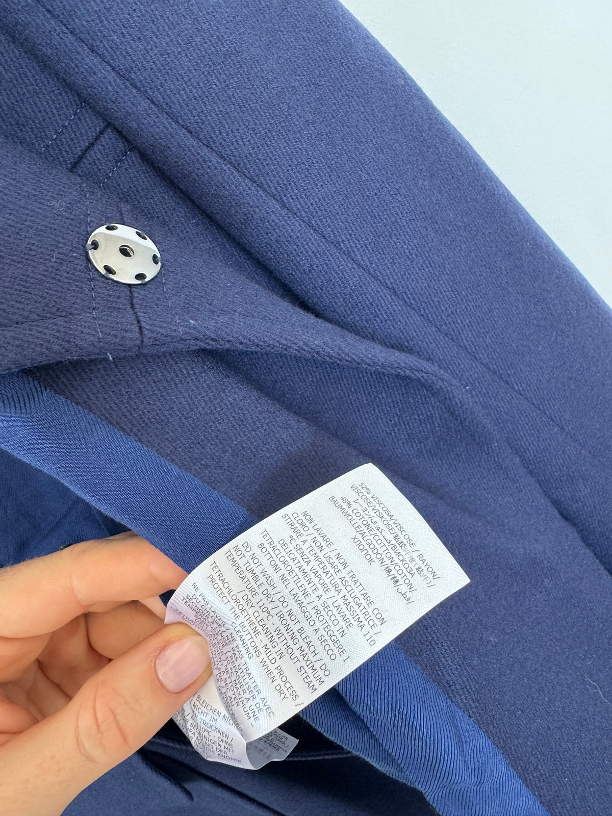 Stella McCartney Navy Coat - Size 46 (14-16)
