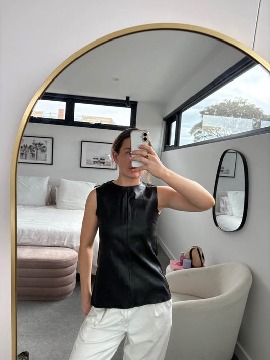 Scanlan Theodore Leather Top - size 10