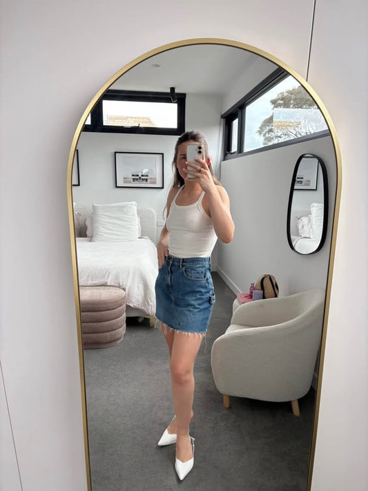 Bassike Mini Skirt - size xs