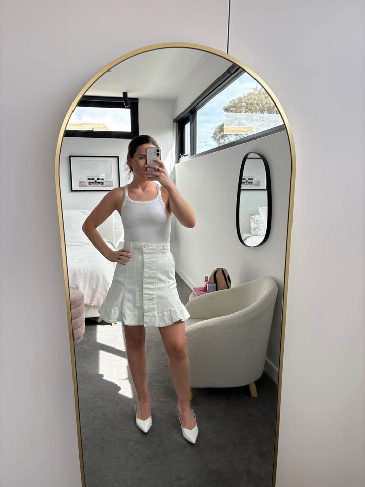 Scanlan Theodore Denim Mini Skirt - size 8