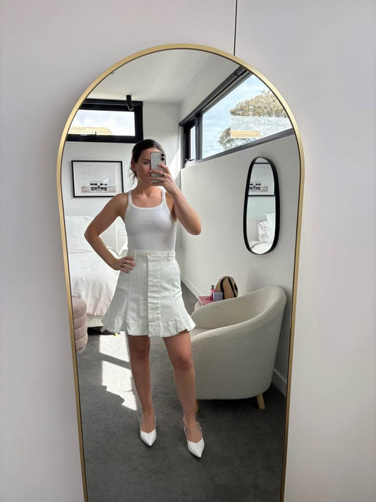 Scanlan Theodore Denim Mini Skirt - size 8