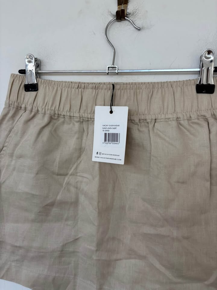Vacay Linen Mini Skirt - size xs BNWT