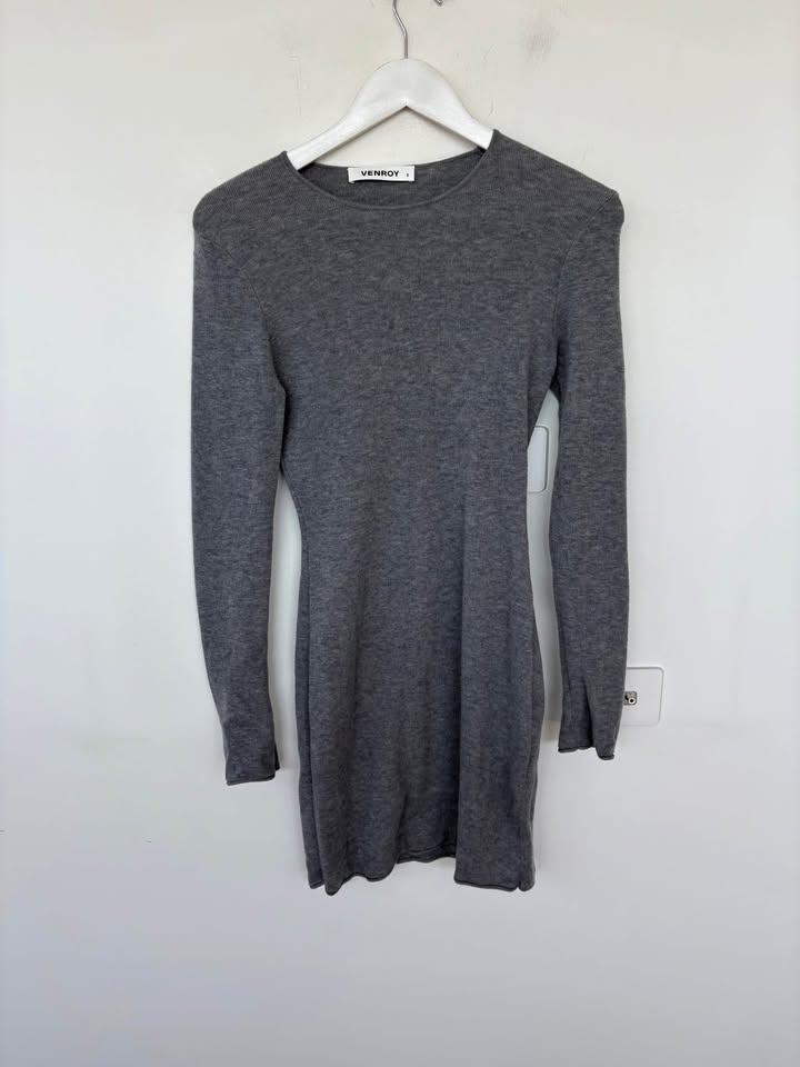 Venroy Cashmere Wool Mini Dress - size small