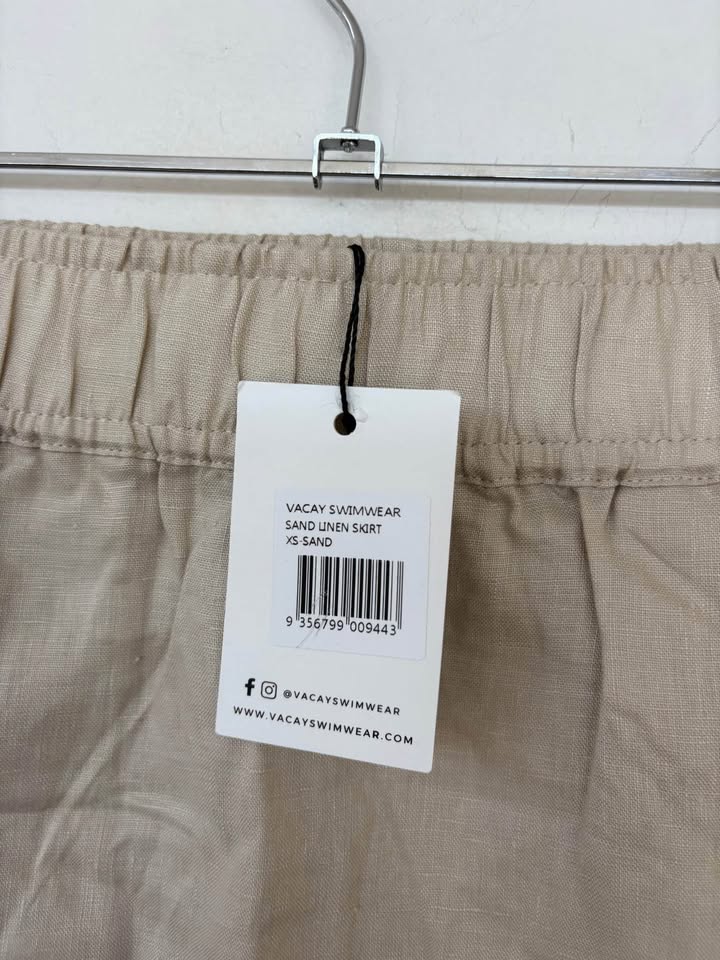 Vacay Linen Mini Skirt - size xs BNWT
