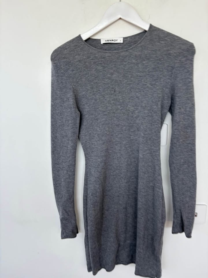 Venroy Cashmere Wool Mini Dress - size small