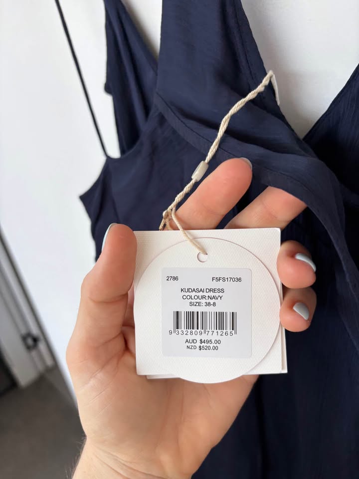 Sass and Bide Navy Dress - size 8 BNWT