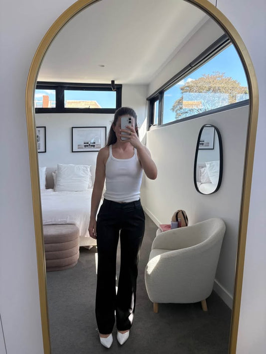 Venderbys Faux Leather Pant - size extra small