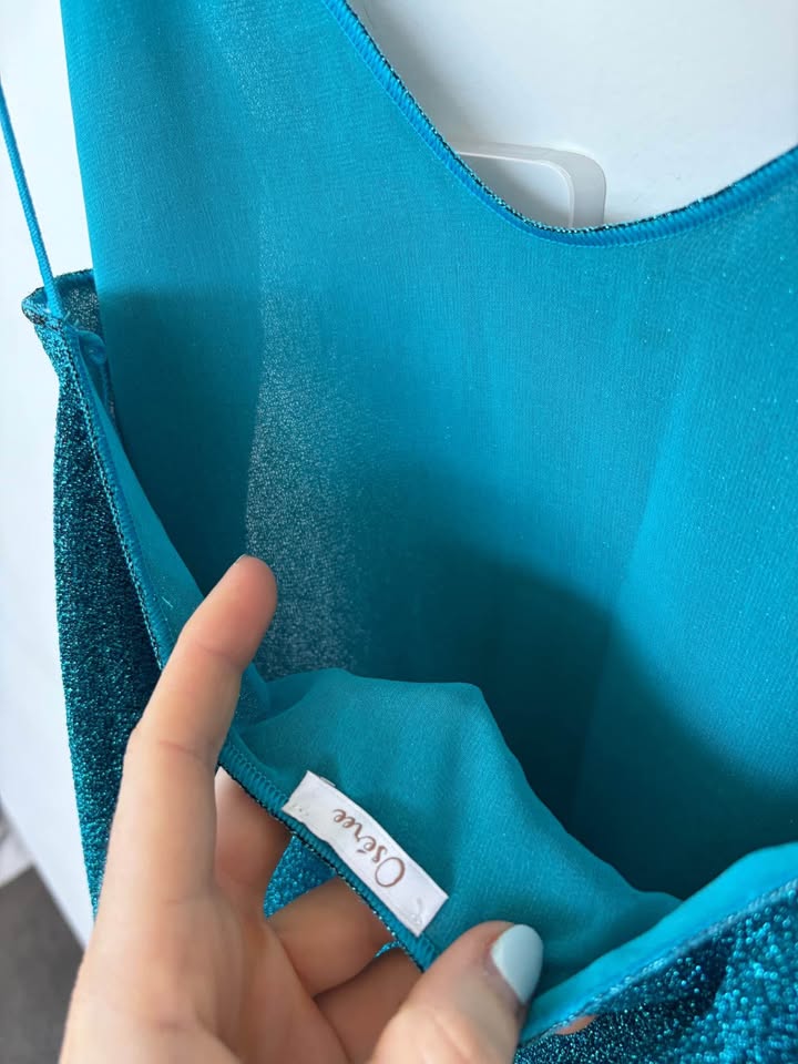 Oseree Sparkly Mini Dress - size S-M